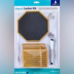 Wexford 6-Piece Magnetic Locker Kit, Gold & Marble, New, Unopened